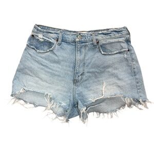 Abercrombie & Fitch Curve Love High Rise Mom Short light wash, size 31/12